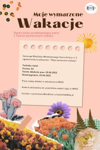 Samorząd Młodzieży Młodzieżowego Domu Kultury nr 2 ogłasza konkurs plastyczny: "Moje wymarzone wakacje" - plakat