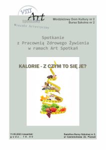 Spotkanie z Pracownią Zdrowego Żywienia w ramach Art Spotkań - plakat