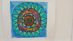 Zdjęcie przedstawia pracę uczestnika wystawy