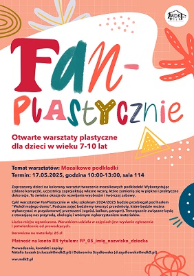 Fan - plastycznie - plakat informacyjny