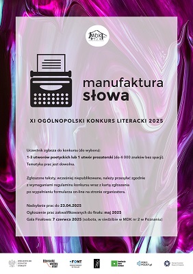 Manufaktura słowa - plakat informacyjny
