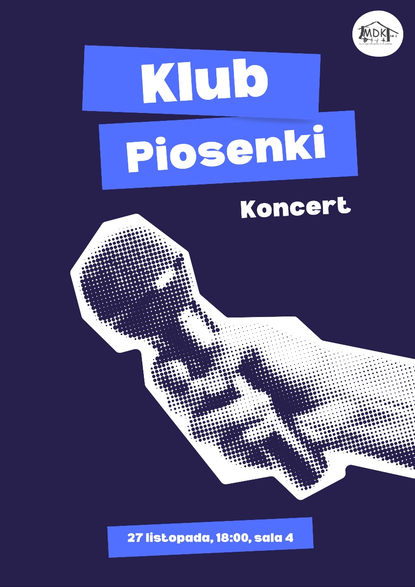 Klub piosenki - plakat z mikrofonem