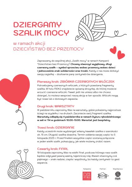 "Dzieciństwo bez przemocy" - plakat informacyjny