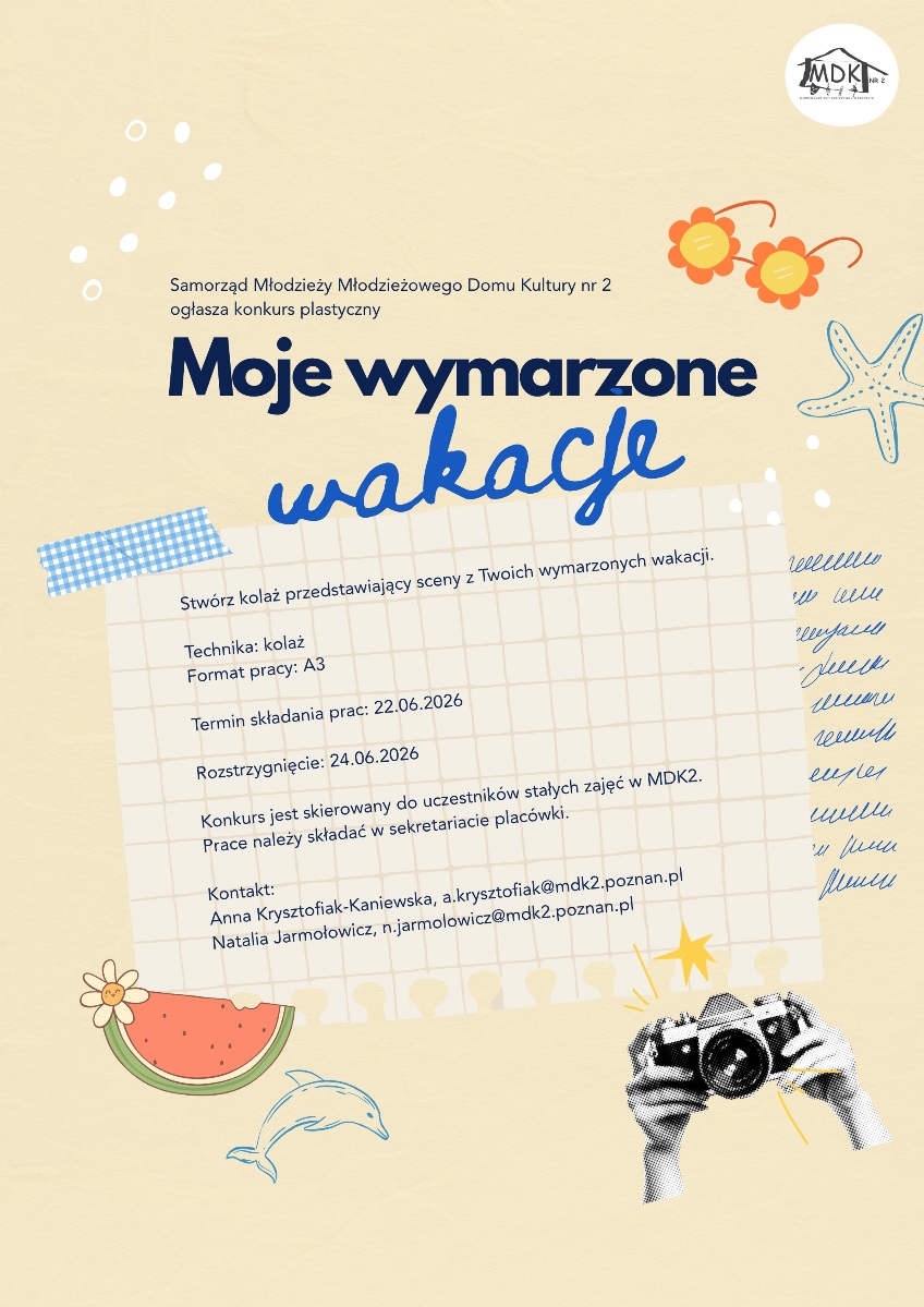 Moje wymarzone wakacje - konkurs plastyczny