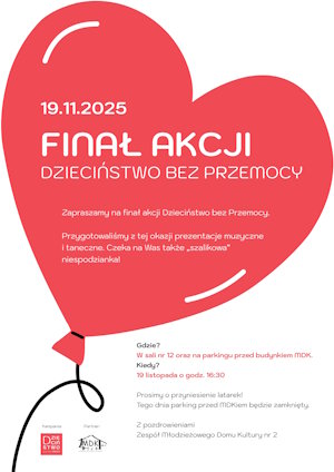 Plakat Finał Akcji Dzieciństwo Bez Przemocy - plakat