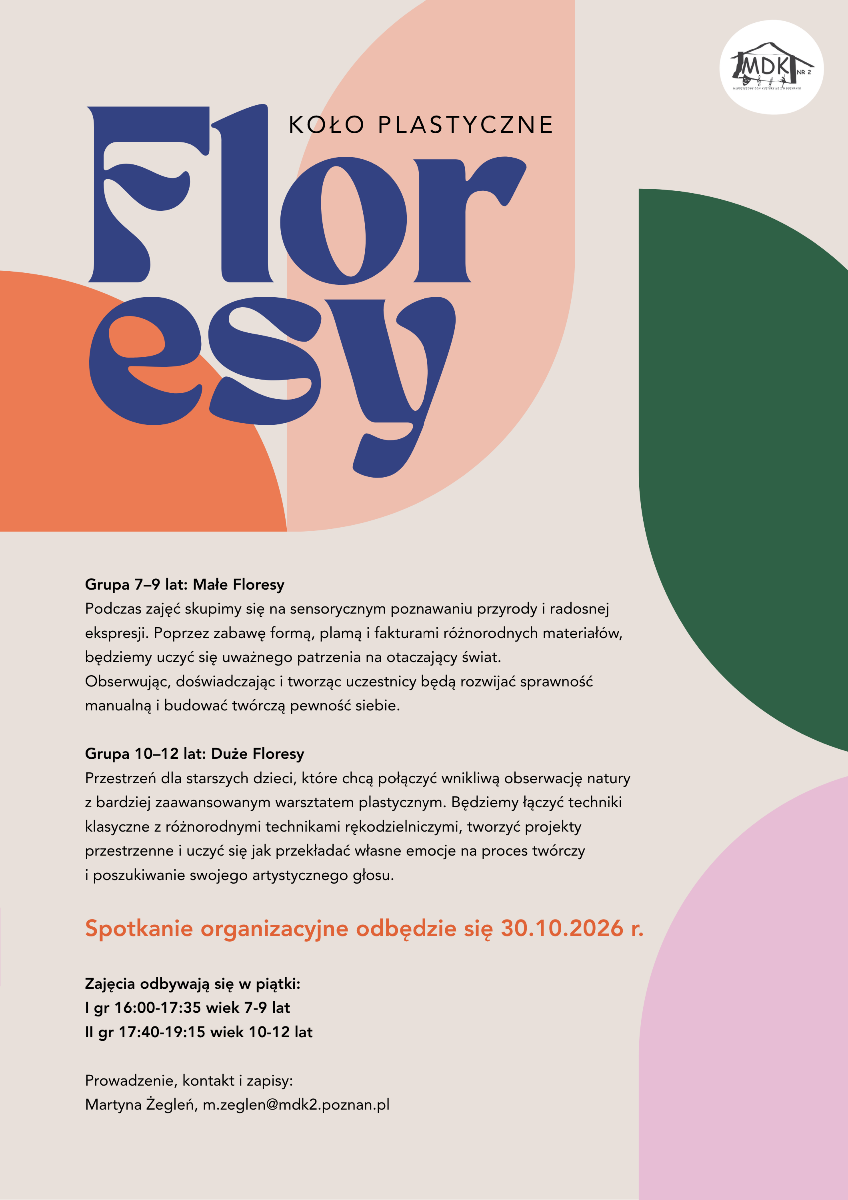 Koło plastyczne FLORESY - nabór do grup
